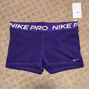 NWT Nike Pro Women's Dark Purple Shorts